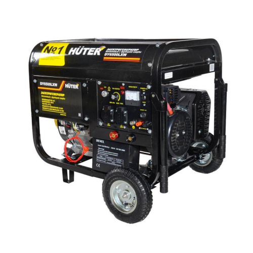 Электрогенератор DY6500LXW, с функцией сварки, с колёсами Huter, 5500Вт, 64/1/18 купить за 90 590 руб. в Новосибирске