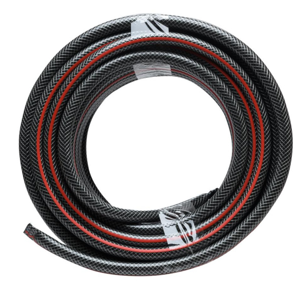 Шланг поливочный ПВХ усиленный премиум, пищевой трехслойный армированный, 1/2, 25м, 25 бар, ВИХРЬ, 73/7/2/10 купить за 1&nbsp;725 руб. в Новосибирске