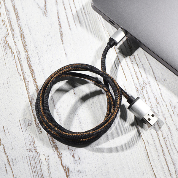 Шнур USB 3.1 type C (male)-USB 2.0 (male) в джинсовой оплетке 1 м REXANT купить за 0 руб. в Новосибирске