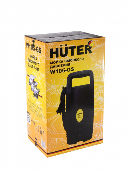 Мойка высокого давления "HUTER" W105-GS, 1400Вт, 105 бар, забор воды из бочки и водопровода, 70/8/4 купить за 5&nbsp;290 руб. в Новосибирске
