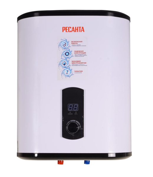 Водонагреватель накопительный  ВН-30В Ресанта, цифровой дисплей, УЗО, 2000Вт, (подвод - снизу), 45 мин, 7 лет, 74/5/1 купить за 13&nbsp;712 руб. в Новосибирске