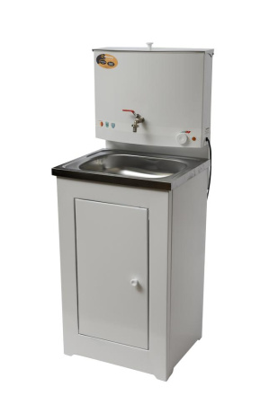 Умывальник дачный, с подогревом, нержавеющая мойка, цвет белый 74/4/1 купить за 6 590 руб. в Новосибирске