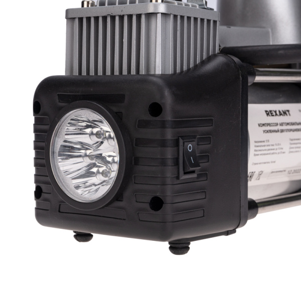 Компрессор автомобильный усиленный двухпоршневой (75л/мин, 10 АТМ) REXANT купить за 4&nbsp;713 руб. в Новосибирске