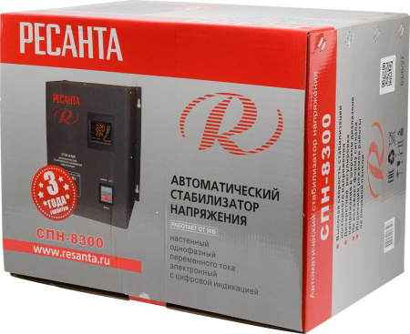 Стабилизатор СПН-8300 Ресанта, 90-260В, 63/6/27 купить за 19&nbsp;834 руб. в Новосибирске