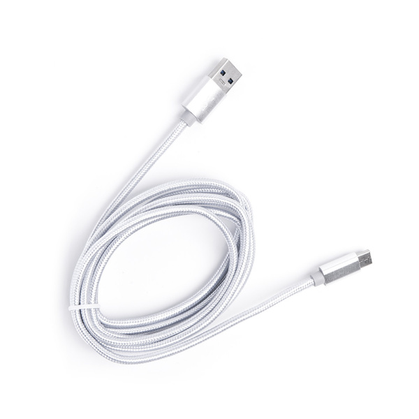 Шнур USB Type-C 3.1 - USB А 3.0, 1,8 м (шт/шт), серебряный, Атом, (БЫСТРАЯ ЗАРЯДКА), 31025 купить за 0 руб. в Новосибирске