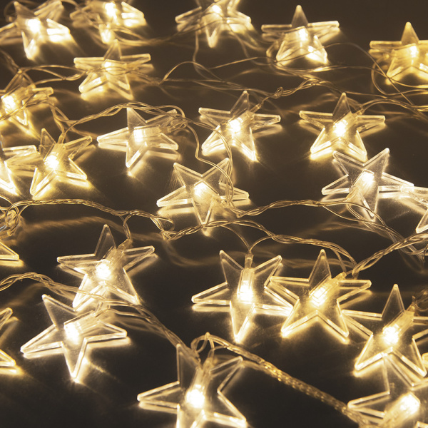 Гирлянда светодиодная "Созвездие", SE-STAR-440WW, 220В, 4м, 40LED, теплый белый, прозр шнур 3м, Funray, 2656 купить за 0 руб. в Новосибирске