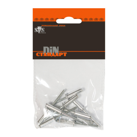 Заклепка вытяжная комбинированная 4,0х12 (18шт) пакетик, тов-092767 купить за 60 руб. в Новосибирске