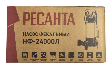 Фекальный насос НФ-24000Л Ресанта, 77/5/4 купить за 16&nbsp;878 руб. в Новосибирске