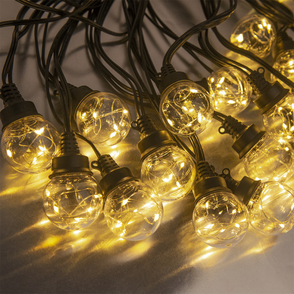 Гирлянда светодиодная уличная "Лампы" SE-BB-10100WW, 10M, 100LED, тепл.бел., IP65, черн.шн.,1,5м, Funray, 2664 купить за 0 руб. в Новосибирске