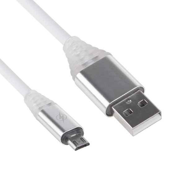 USB кабель micro USB, белый SOFT TOUCH 1 метр REXANT купить за 0 руб. в Новосибирске