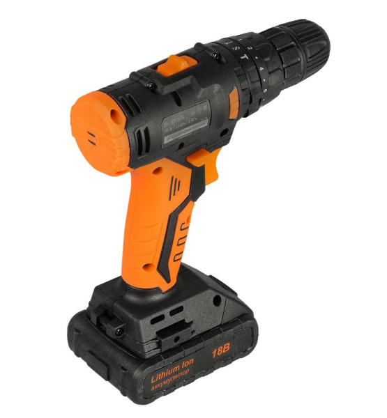Дрель-шуруповерт аккумуляторная ДА-18Л-2К/Б (2,0 А/ч) (бесщеточный двигатель) Вихрь, 72/14/22 купить за 5 990 руб. в Новосибирске