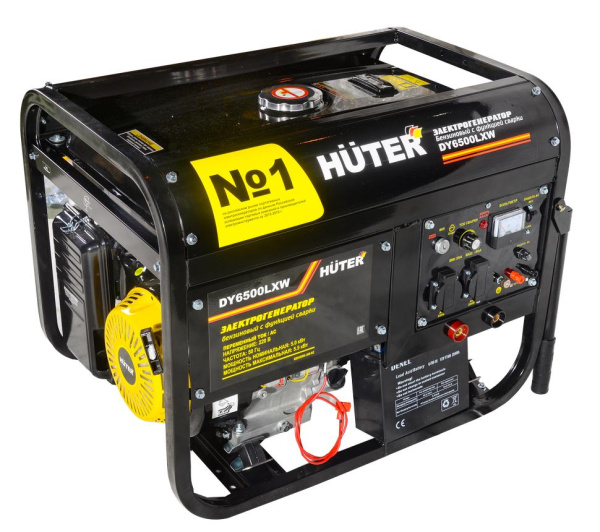 Электрогенератор DY6500LXW, с функцией сварки, с колёсами Huter, 5500Вт, 64/1/18 купить за 90 590 руб. в Новосибирске