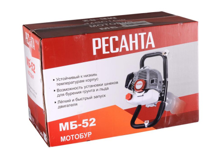 Мотобур МБ-52 Ресанта, шт, 70/13/30 купить за 13&nbsp;211 руб. в Новосибирске