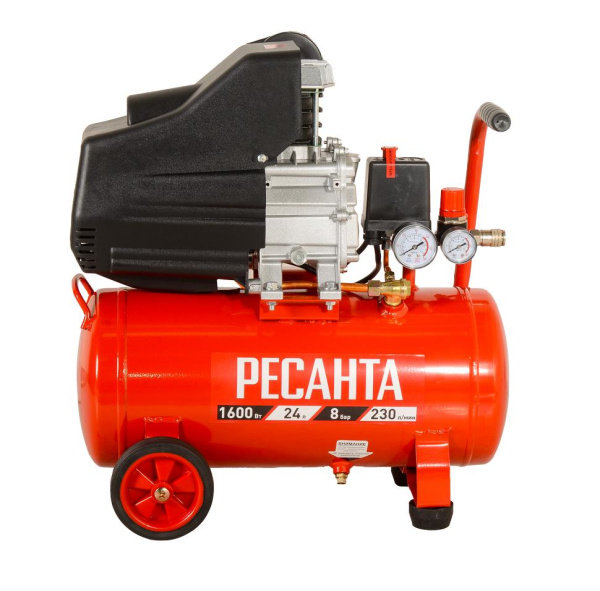 Компрессор воздушный КП-24/230М Ресанта, 24 литра, 1600 Вт, 74/7/1 купить за 11&nbsp;178 руб. в Новосибирске