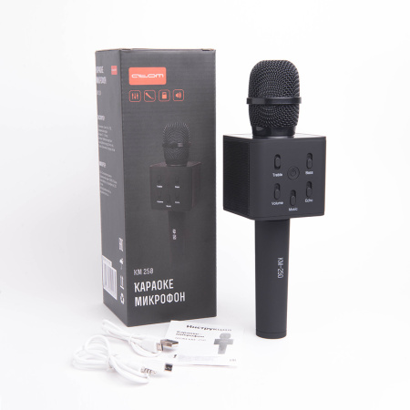 Караоке-микрофон Atom KM-250 моно [Bluetooth 2.1 расстоянии до 10м, Мощность 10Вт, Частотный диапазон 100 Гц-10 кГц) купить за 0 руб. в Новосибирске