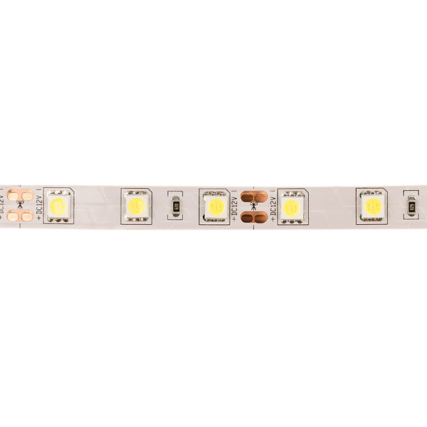 LED лента открытая, ширина 10 мм, IP23, SMD 5050, 60 диодов/метр, 12V, 14.4w/m (белая) цена за 1 метр купить за 191 руб. в Новосибирске