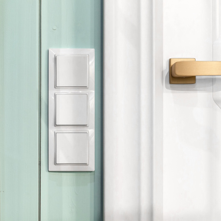 Выключатель 1-клавишный (белый) / WL01-SW-1G / W1110001, WERKEL купить за 459 руб. в Новосибирске