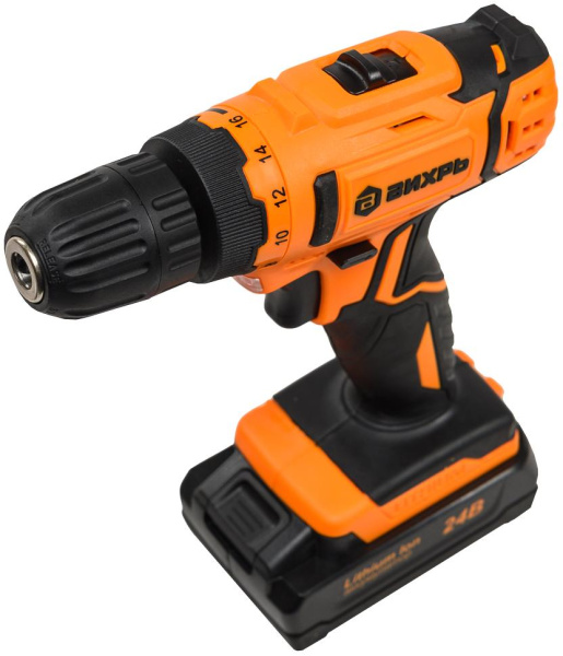 Дрель-шуруповерт аккумуляторная "ВИХРЬ" ДА-24Л-2К (Li-ion, 40Нм) 2 скорости, кейс, 2 аккум. 72/14/18 купить за 5 790 руб. в Новосибирске