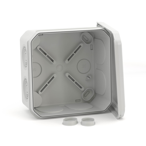 Коробка распределительная 100х100х50 IP55 DKC 53800 8+2 каб. вводами для открытой установки, 89445 купить за 163 руб. в Новосибирске