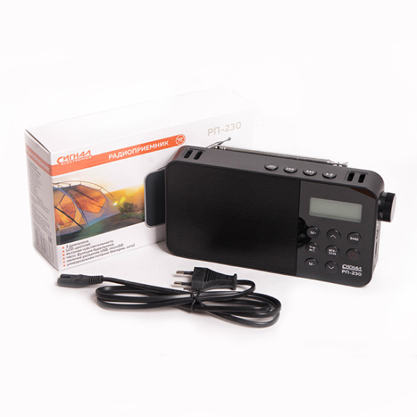 Радиоприемник "Сигнал РП-230", FM 88-108МГц, бат. 3*R20,220V,USB/microSD,диспл,часы,будил,6 мм шайба, 17836 купить за 0 руб. в Новосибирске