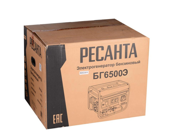 Электрогенератор БГ 6500 Э Ресанта, электростартер, 5500Вт, 3 года гарантии, 64/1/46 купить за 51 215 руб. в Новосибирске