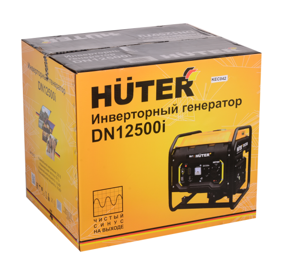 Инверторный генератор Huter DN12500i, 64,5 кг, чистый синус 64/10/12 купить за 78&nbsp;433 руб. в Новосибирске