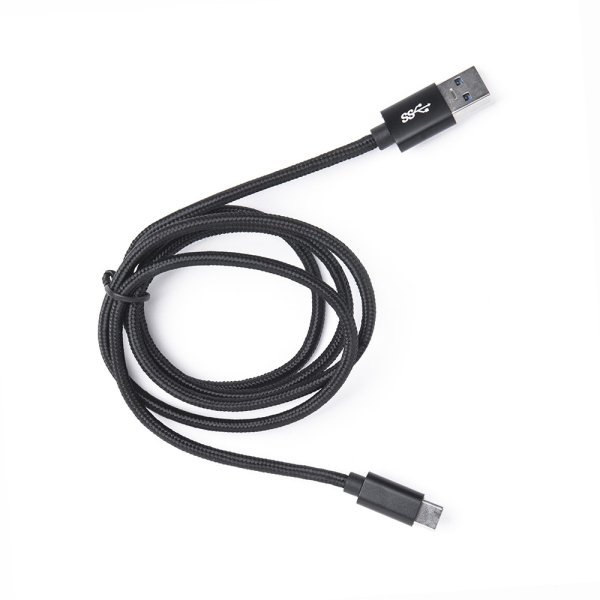 Шнур USB Type-C 3.1 - USB А 3.0,    1 метр (шт/шт), черный, Атом, (БЫСТРАЯ ЗАРЯДКА), 31021 купить за 0 руб. в Новосибирске