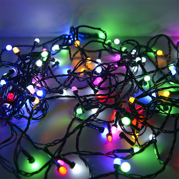 Гирлянда светодиодная "Минишарики", SE-MINI-110M, 10М,100LED,мульти (6цв.),темно-зел.шн.0,7м,контр, Funray купить за 489 руб. в Новосибирске