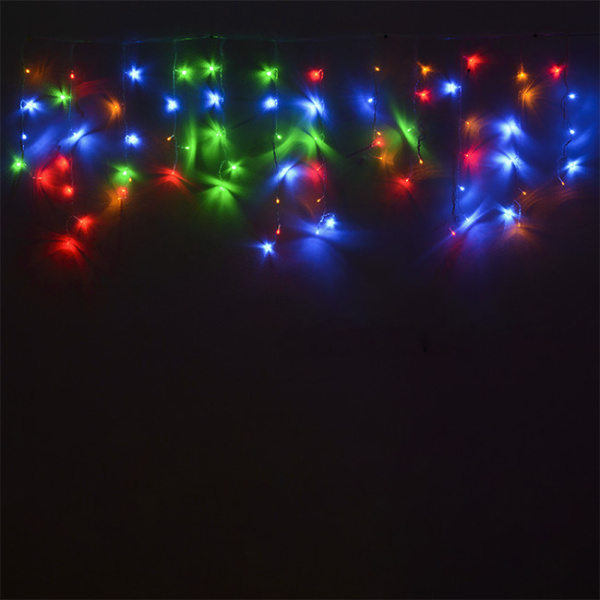 Гирлянда светодиодная "Бахрома" IC-120M, 3.0*0.7м, 120 светодиодов, IP20, 220В, мультицвет (13011) купить за 580 руб. в Новосибирске