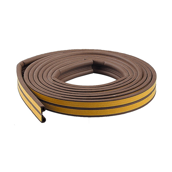 Уплотнитель тип P коричневый, 2х50 м, тов-090573, цена за 1 метр двойной! купить за 76 руб. в Новосибирске