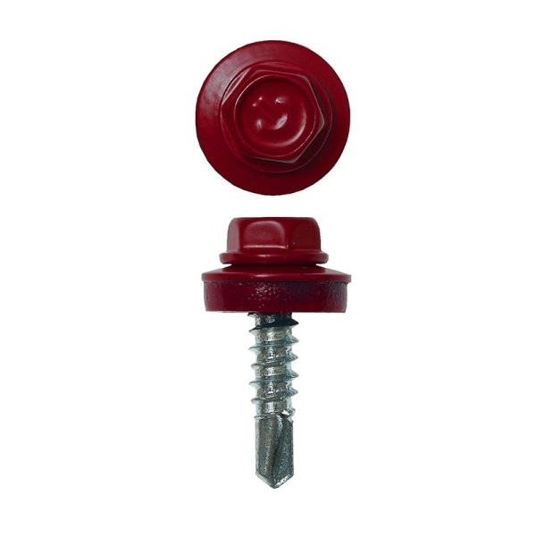 Саморез кровельный RAL-8017 ZP 5,5х19 (200 шт), тов-213145 (тёмно-коричневый) купить за 5 руб. в Новосибирске