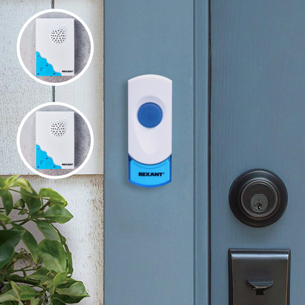 Беспроводной дверной звонок с двумя вызывными панелями REXANT  RX-5 купить за 1&nbsp;411 руб. в Новосибирске