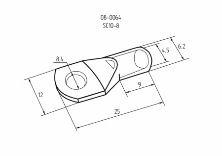 НАКОНЕЧНИК КОЛЬЦЕВОЙ D8mm  REXANT купить за 14 руб. в Новосибирске