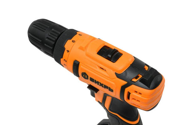 Дрель-шуруповерт аккумуляторная "ВИХРЬ" ДА-20Л-2К (2,0 А/ч) (Li-ion, 50Нм) 2 скорости, кейс, 2 аккум.,  72/14/21 купить за 4 590 руб. в Новосибирске