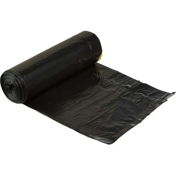 Мешки для мусора ПВД 60л 25мкм 10шт/рул черн 60х68см, Стандарт, с завязками, РОМАШКА, 1341834 купить за 87 руб. в Новосибирске