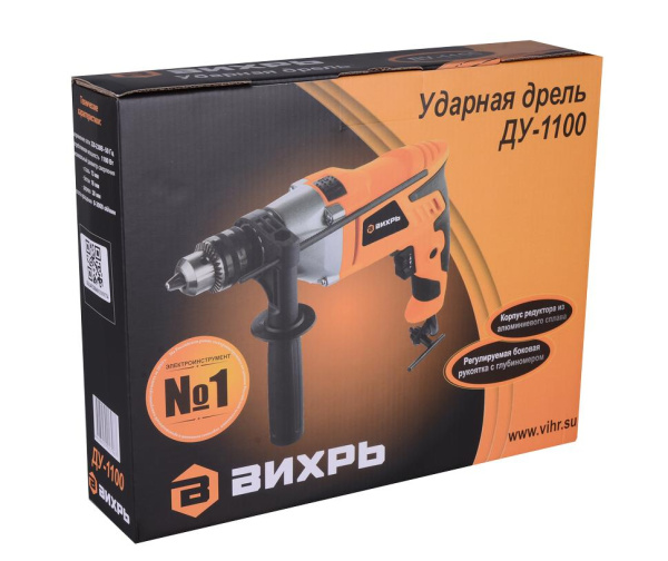 Дрель ударная ДУ-1100 Вихрь, 72/8/4 купить за 3&nbsp;895 руб. в Новосибирске