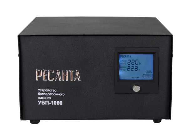Устройство бесперебойного питания УБП-1000 ИБП РЕСАНТА, 800Вт, + стаб 140-260В, треб. два аккум. 24 Вольта, 61/49/4 купить за 20&nbsp;544 руб. в Новосибирске