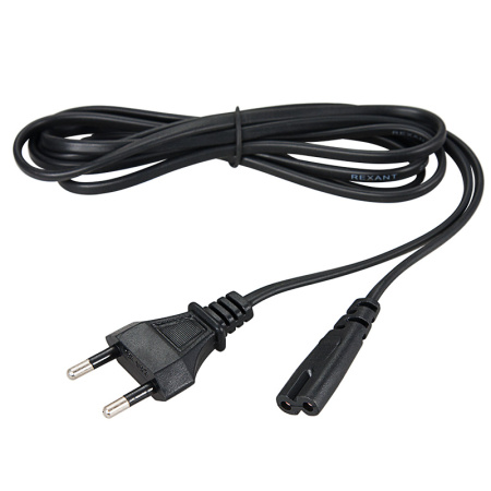 Шнур сетевой  1.8М  2x0.5мм²  IEC (С7) 550Вт REXANT купить за 159 руб. в Новосибирске