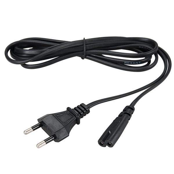 Шнур сетевой  1.8М  2x0.5мм²  IEC (С7) 550Вт REXANT купить за 121 руб. в Новосибирске