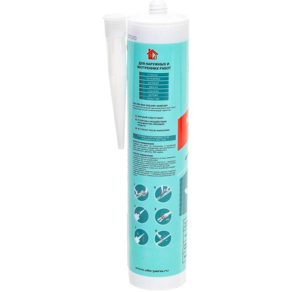 Герметик силиконовый сантпатарный, БЕЛЫЙ, Sila PRO Max Sealant, 280 мл  (1 уп - 24шт), SS2804 купить за 529 руб. в Новосибирске