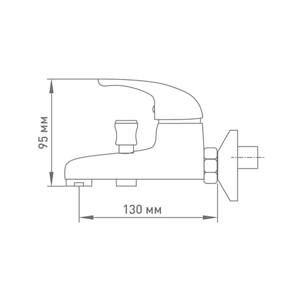 Смеситель для ванны Mix&Fix JOTA 4401 одноручный, Чехия, тов-114485 купить за 5&nbsp;786 руб. в Новосибирске