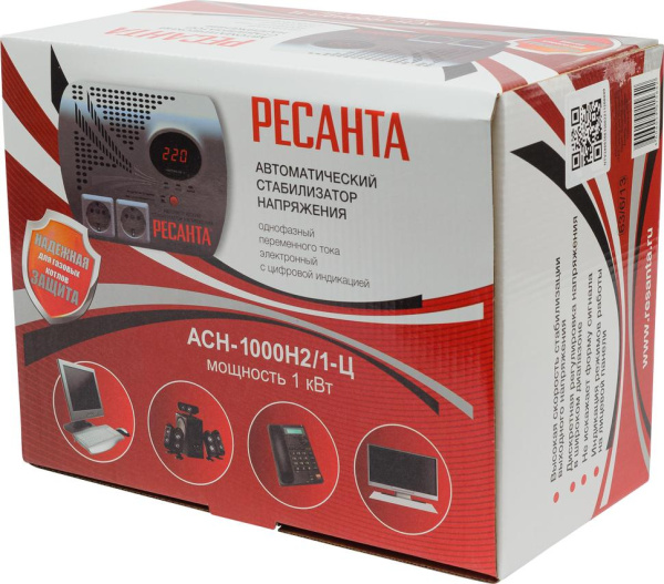 Стабилизатор РЕСАНТА АСН-1000Н2/1-Ц, 63/6/13 купить за 4&nbsp;634 руб. в Новосибирске