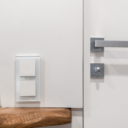 Выключатель 1-клавишный (белый) / WL01-SW-1G / W1110001, WERKEL купить за 459 руб. в Новосибирске