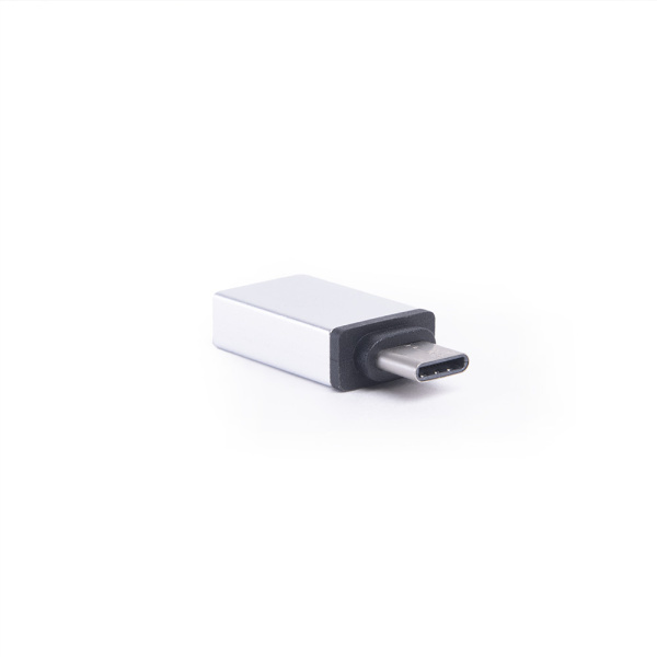 Переходник USB Type-C 3.1 - USB А 3.0, (шт/гн), серебряный, Атом, 31046 купить за 129 руб. в Новосибирске