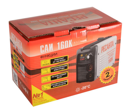 Сварочный инвертор РЕСАНТА САИ 160К, компакт, 65/35 купить за 4&nbsp;641 руб. в Новосибирске