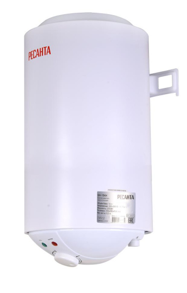 Водонагреватель накопительный круглый ВН-15КН Ресанта, 2000Вт, (над раковиной), 28 мин, 5 лет, 74/5/12 купить за 7 890 руб. в Новосибирске