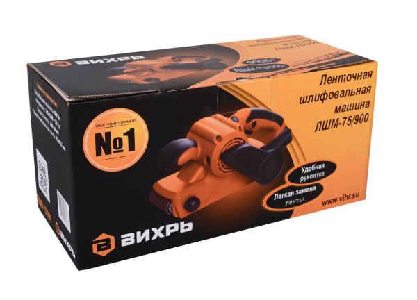 Ленточная шлифмашина "ВИХРЬ" ЛШМ-75/900Вт, 72/6/2 купить за 5&nbsp;190 руб. в Новосибирске