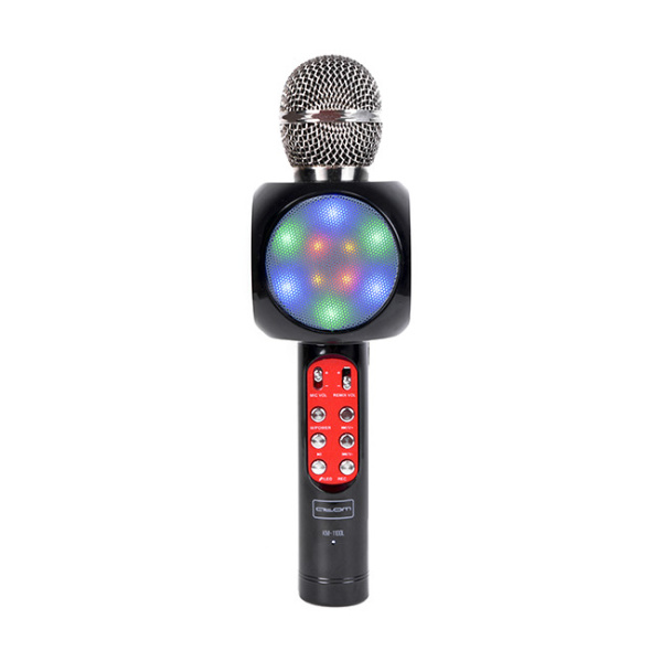 Караоке-микрофон Atom KM-1100L, 3Вт (моно), АКБ 1800мА/ч, Bluetooth - 4.1 (до10м), USB,AUX, беспр.микроф. купить за 0 руб. в Новосибирске