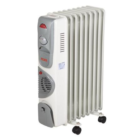 Масляный обогреватель ОМ-9НВ Ресанта, 67/3/11, с вентилятором купить за 5&nbsp;190 руб. в Новосибирске