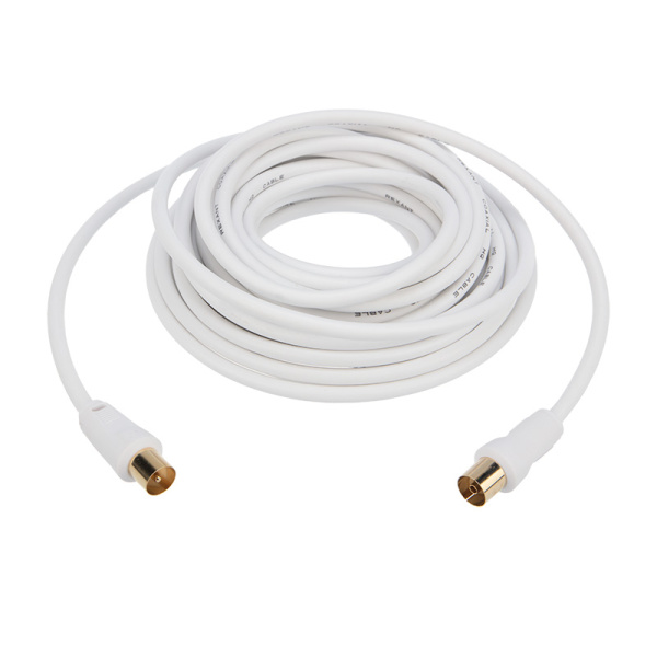Шнур ТВ гнездо - ТВ штекер, длина 5 метров, белый REXANT купить за 419 руб. в Новосибирске